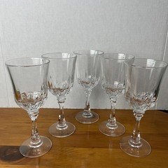 Brighton Toscony Water Goblets 24% Cut Full Lead Crystal Set Of 5