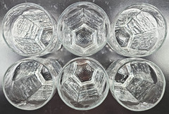 (6) Libbey Chivalry Clear 16 oz Coolers Set Textured Drinking Tumblers Retro Lot