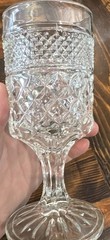 Anchor Hocking Set 6 Wexford Wine Stemmed VTG Pressed Glasses 7” Tall