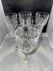 ! Set of 6 Vintage Waterford Markham Crystal Wine Goblets Glasses