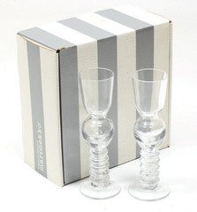 Vintage Marimekko JL-Lasi Oy Riihimaki Finnish Snapsilasi Schnapps Glass Set MIB
