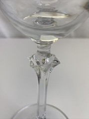 VTG Spiegelau Crystal Water/Wine Goblet Scroll & Platinum Band & Crown Mark 8.5”