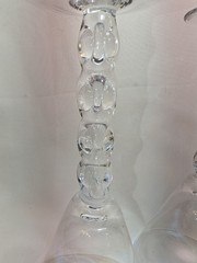 Z Gallerie Glass ZGG1/ Pier 1 Captured Mouth Clear Wine Goblets 9 in Set of 4