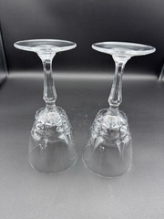 Wm Dalton 24% French Lead Crystal Unit No 1 Set of 2 Goblets Cherbourg