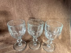 3 – Gibraltar Clear Water Goblets By Libby – 15247NH H: 6 3/4” W: 3 3/8” W-47