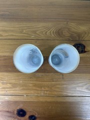Vintage Tom Art Glass Tumblers Hand Painted Hand Made 6-3/4″