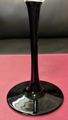 Luminarc Domino Black Stem Champagne Flutes Set of 2 France 9” Vintage
