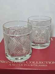 Ralph Lauren Safari Signature Collection Set of 4 Rocks Glasses w/ Box VTG