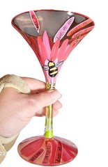 Lolita ‘Loves Me, Loves Me Not’ Handpainted Martini Glass Recipe On Bottom