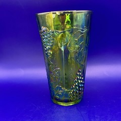 vintage Indiana Glass Company Iridescent «Harvest Grape» tumbler «Harvest Blue»
