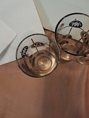 Mcm Libbey Old Coin 1960 Tom Collins Glasses Set Of 3 Vintage