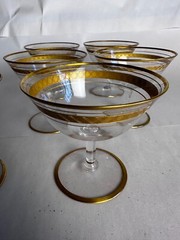 FOSTORIA crystal CASCADE Set of 6 Low Sherbet Glasses – 3-5/8″