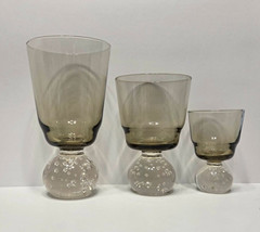 30 pc. Set Mid-Century Modern Mouth Blown Glasses Barware Murano Italy Barbini