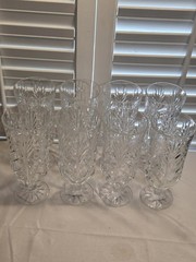 *SALE* Fifth Avenue Potico Crystal 24 Lead Crystal Tea Glasses Set Of 8