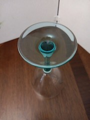 Gorgeous Luminarc ?? Jade Teal Green Stemmed Wine/Water Glass 10 oz.