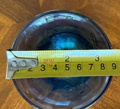 Vintage Indiana HARVEST GRAPE Blue Iridescent Carnival Glass 8 Oz Water Goblet