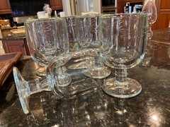 VTG La Rochere France Dragonfly Glass Goblets Sets of 6 (3 sets available)