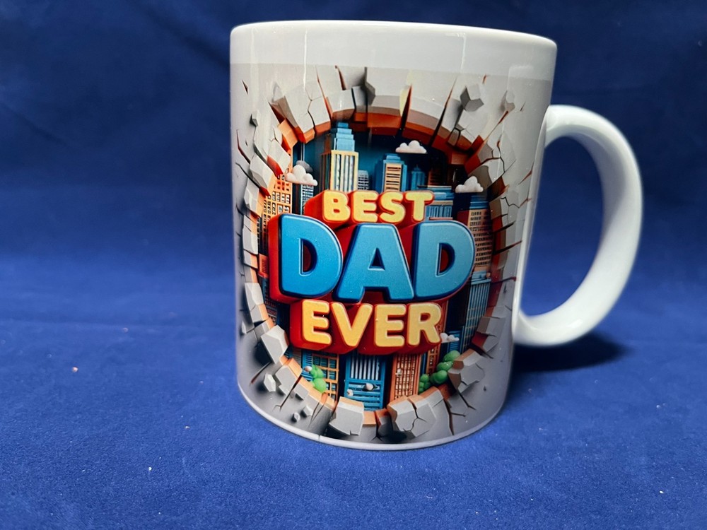 Coffee Mugs with Full Color Dad Imprint