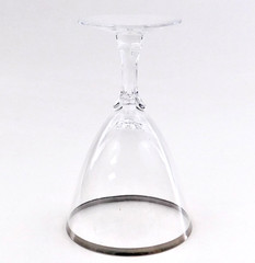 Fostoria Wedding Ring Claret Water Wine Glass Goblet Platinum Vintage USA