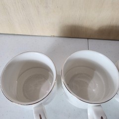 Grace Fine Porcelain Christmas Snowman Mugs Set of 4 Gold Rim 3.5″ Holiday Cups