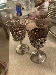 Vintage Leonard purple cordial glasses made in Japan Set Of 4
