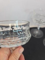 Vintage Galway Irish Crystal Sherbet/Champagne «Old Galway» Hand Blown & Cut EUC