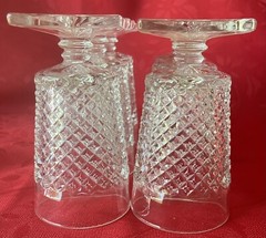 Vtg English Hobnail 7oz Glass Juice Tumblers Westmoreland Set of 6