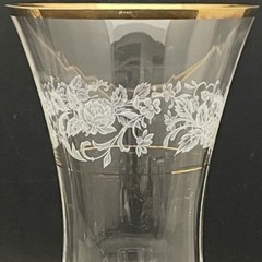 Mikasa Antique Lace 4 Piece Crystal Iced Tea Glasses 1989-91 Austria 8″tall 10oz