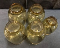 Libbey Amber Gold Juice Bar Glasses Set of 5