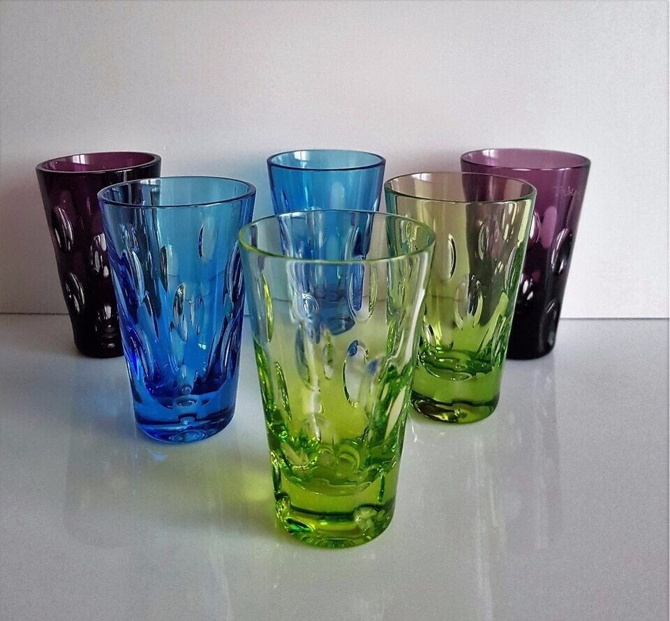 FABERGE NA ZDOROVIE BUBBLES MULTI-COLOR VODKA SHOT GLASSES, SET OF 6