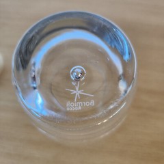 3 Bormioli Rocco DOF Double Old Fashioned Glasses Luna Collection Bubble in Base