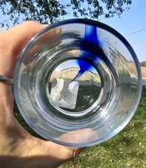 NEW Set of 4 Crisa by LIBBEY COBALT SWIRL 3⅝» Rock Glasses * Low Ball WEIGHTED