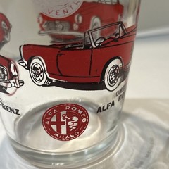 VTG Sports Cars High Ball Drinking Glass Tumbler Jaguar MGA Maserati Sunbeam