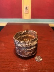 Lot Two Mike Weber Wood-Fired Guinomi Sake Cup Studio Pottery Ceramics Wisconsin