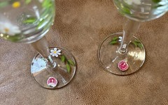Vintage Romanian crystal wine glasses Hand Painted Gold Rim