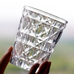 Luxury Hand Cut to Colored Glass Highball Glass Whisky Bourbon Glass for Party