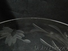Clear w/Gray Cut Flowers & Leaves: Champagne / Sherbet (s) 4 1/2″, As Is, CR#088