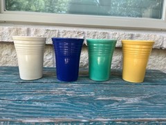Set of 4 Vintage FIESTA Homer Laughlin Fiestaware 4.25″ Original Water Tumblers