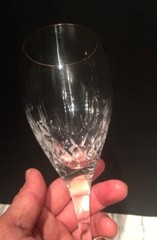 Set of 4 Rogaska Miller 8 1/4″ Inch Memoir Gold Trim Wine Glasses Signed