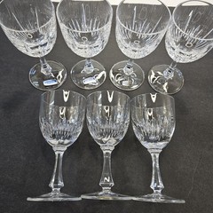 7 Gorham Nachtmann W. Germany Full Leaded Crystal 5.75″ Smaller Wine Glasses