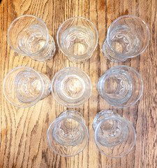 8 Tiffin Franciscan King’s Crown Clear Iced Tea Glasses 5 3/8″