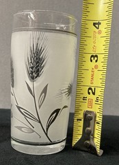 Libbey Frosted Silver Leaf Pattern Mini Tumblers 4oz Set of 3