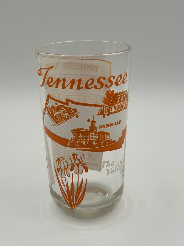 Vtg pre-1955 TENNESSEE Hazel Atlas Souvenir State Song Highball Tumbler Glass