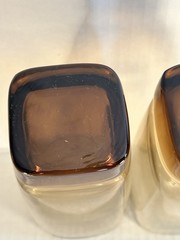 Vintage Libbey Carrington Smokey Topaz Square Highball Tumbler Kitchen Glasses