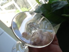MCM Libbey Glass Clear Priscilla Cut Leaves Liquor Cocktail Stem 3001 Excel Cond