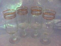 22k Gold Embossed Water Goblets – SET OF 4