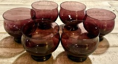 Eva Zeisel Silhouette Old Fashioned Glasses Set 6 AMETHYST MCM Bryce Bros 1952