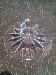 BEAUTIFUL CRYSTAL CUT GLASS BISCUIT / CANDY COVERED JAR APPROX. 6 IN. TALL