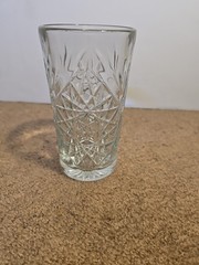 VTG Libbey USA Glass Hobstar 16 oz Highball Tea Tumbler Drinking Glass EXCELLENT