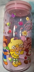 Strawberry Shortcake and friends Plastic tumbler with Pink Lid and straw 16 oz